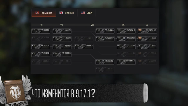 Изменения в обновлении 9.17.1 WoT