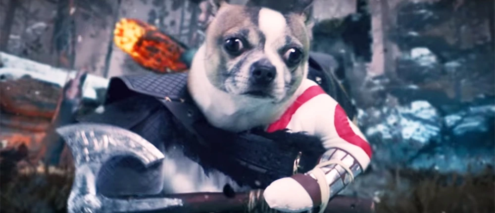 Шуточный трейлер God of War посвятили Собаке войны