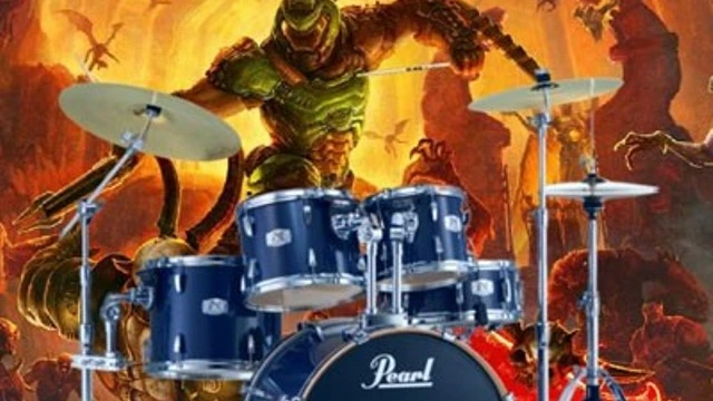 Геймер научился играть в DOOM Eternal на педалях от барабанов