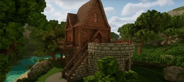 10 минут геймплея воксельного аналога Minecraft