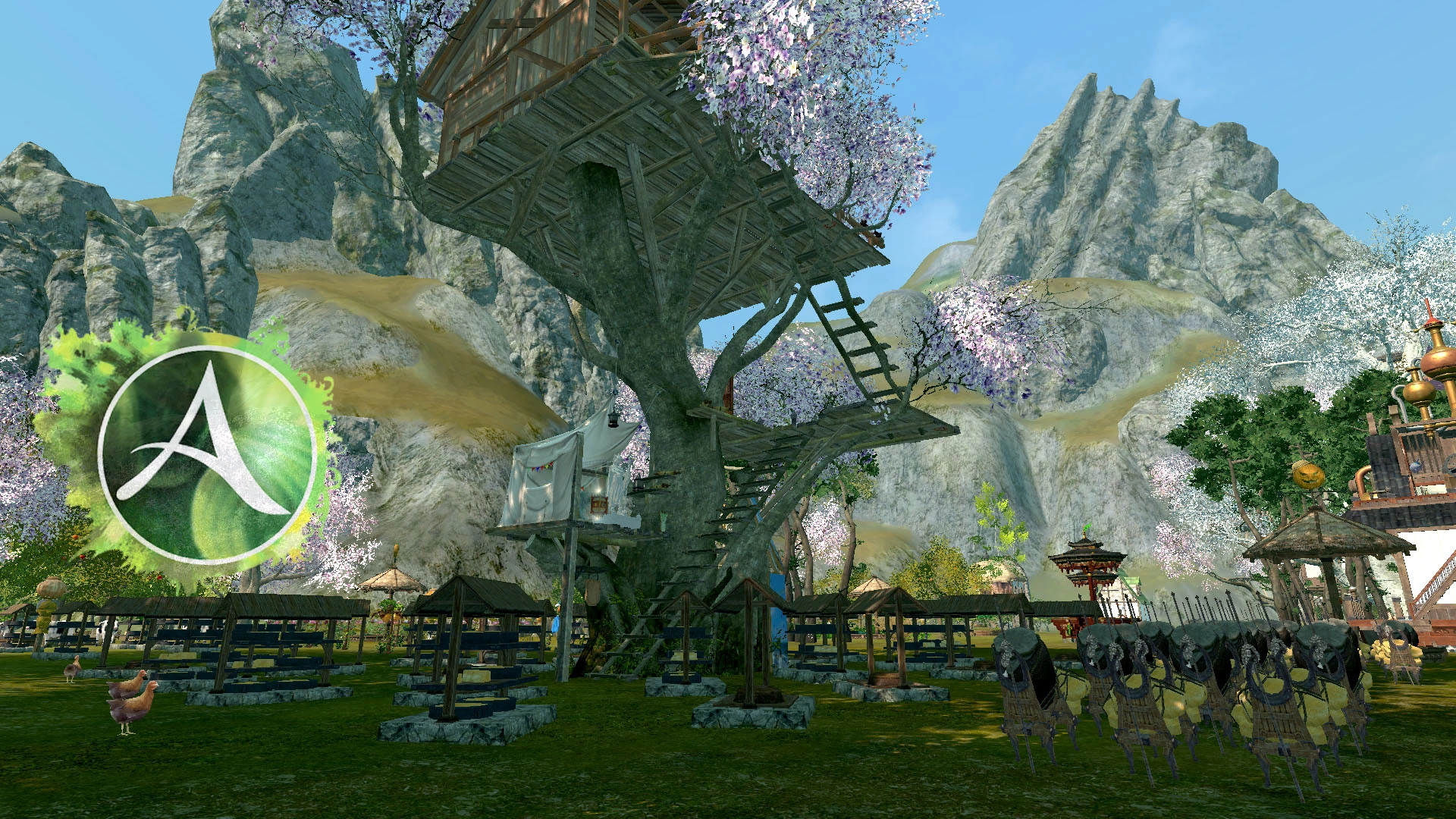 Схема посадки 28 навесов для дома на дереве в ArcheAge